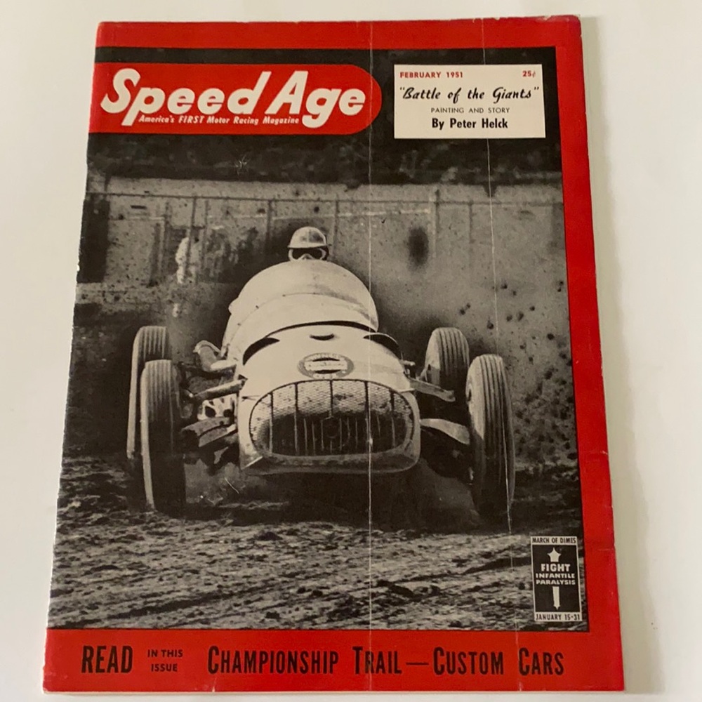 Speed Age Auto Racing VTG Magazine February 1951, Vol. 4 No. 10